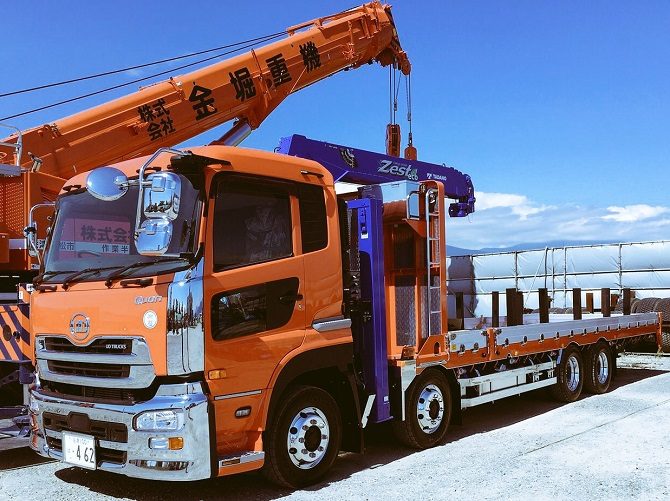 100tオルター 11tユニック 14tトラックが納車されました O 株式会社金堀重機